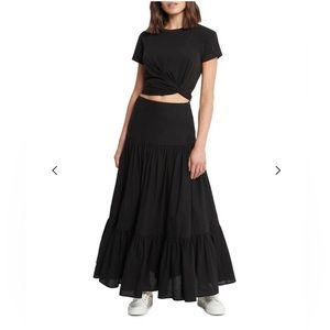 DOUBLE TAKE Maxi Skirt in Black